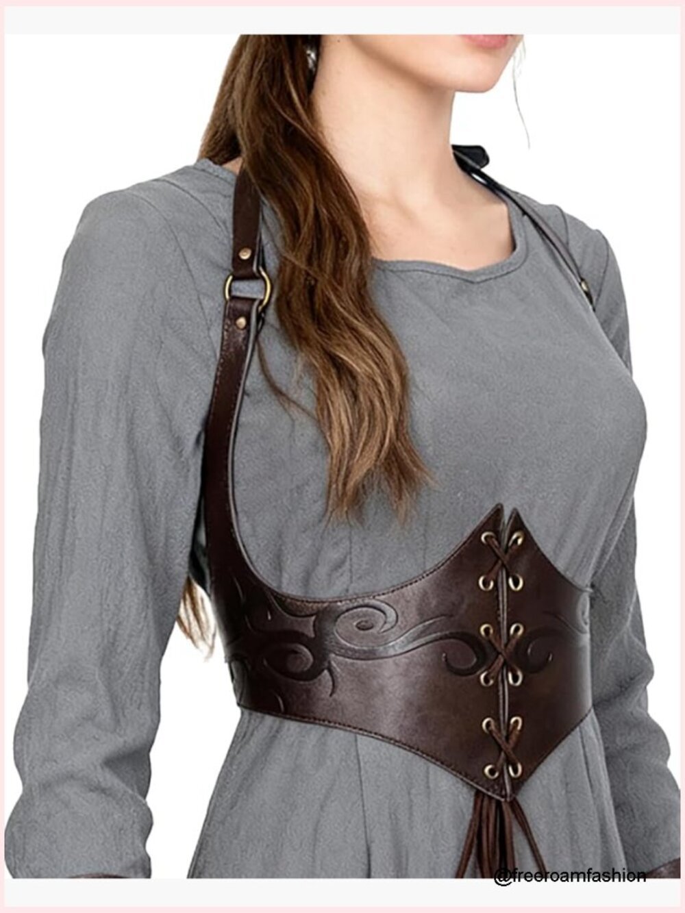 Medieval Leather Corset Belt Waist Cincher Renaissance Fair